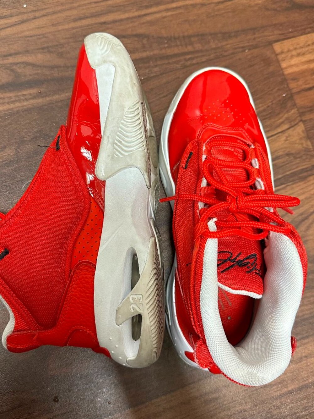 Jordan Red White Sneakers 4.5Y